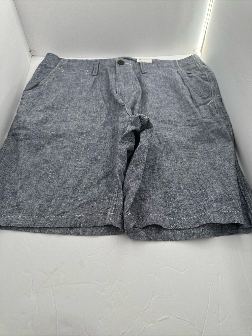NWT Lucky Brand Men's Chambray Shorts in Slate Blue Size 34